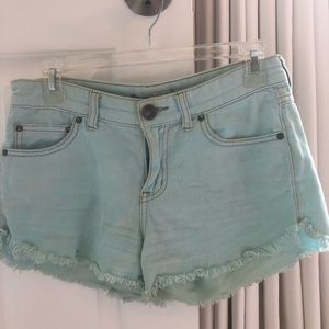 Free people light blue Jean shorts